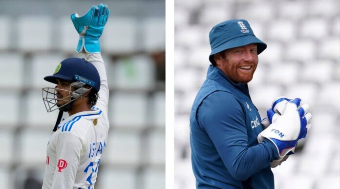 India's Ishan Kishan (LEFT) and England's Jonny Bairstow.