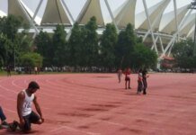 Lone 100m runner in infamous Delhi meet fails dope test Only one participant turned up for the final of themen's 100m at the Delhi State Athletics Meet held in last week of September at the Jawaharlal Nehru Stadium.