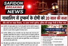 नाबालिग से दुष्कर्म के दोषी को 20 साल की सजा