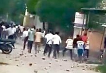डाक कांवड़ को लेकर दो पक्ष आमने-सामने, गांव बहादुरपुर में पथराव से फैला तनाव गांव में पत्थरबाजी का दृश्य